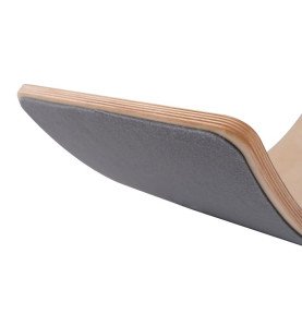 Medinė balansinė lenta su pilku veltiniu – natūrali, 80x30 cm