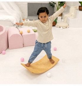 Medinė balanso lenta 80x30 cm, natūrali