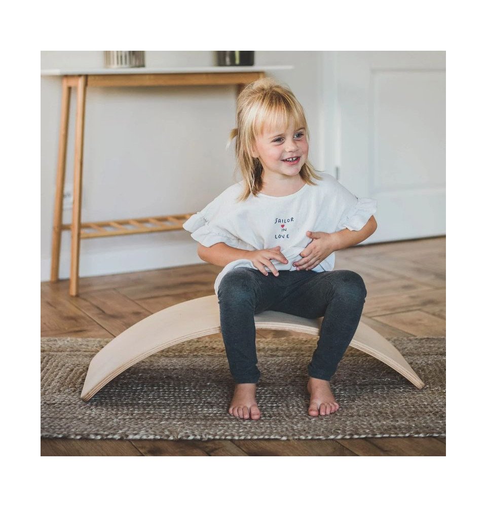 Medinė balanso lenta 80x30 cm, natūrali