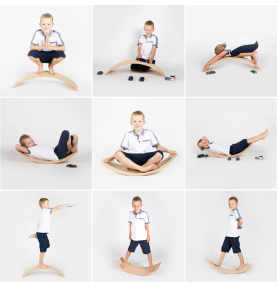 Medinė balanso lenta 80x30 cm, natūrali