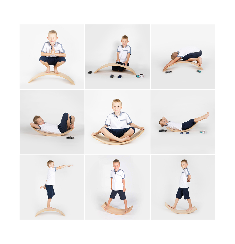 Medinė balanso lenta 80x30 cm, natūrali