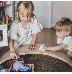 Medinė balanso lenta 80x30 cm, natūrali