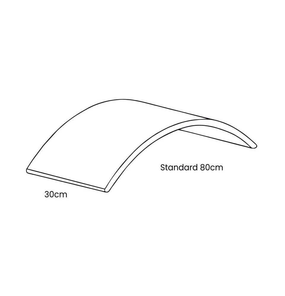 Medinė balansinė lenta su smėliniu veltiniu – natūrali, 80x30 cm