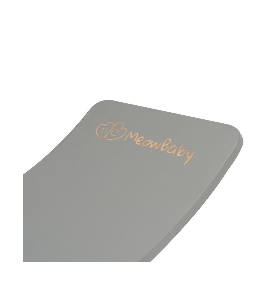 Medinė balansinė lenta su margai pilku veltiniu – pilka, 80x30 cm