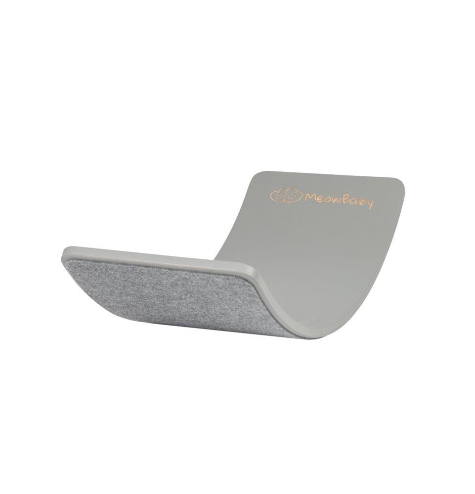 Medinė balansinė lenta su margai pilku veltiniu – pilka, 80x30 cm