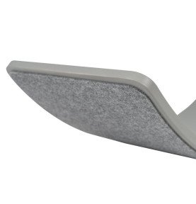 Medinė balansinė lenta su margai pilku veltiniu – pilka, 80x30 cm