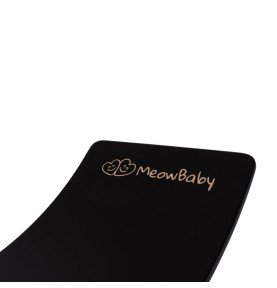 Medinė balansinė lenta su pilku veltiniu – juoda, 80x30 cm