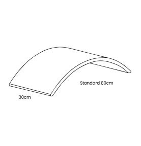 Medinė balansinė lenta su smėliniu veltiniu – balta, 80x30 cm