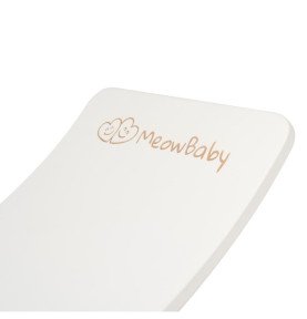 Medinė balansinė lenta su smėliniu veltiniu – balta, 80x30 cm