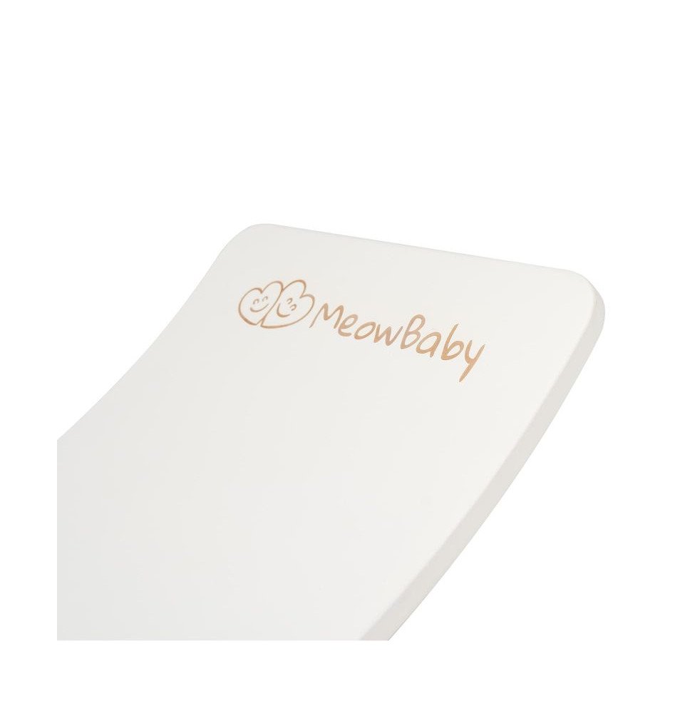 Medinė balansinė lenta su smėliniu veltiniu – balta, 80x30 cm