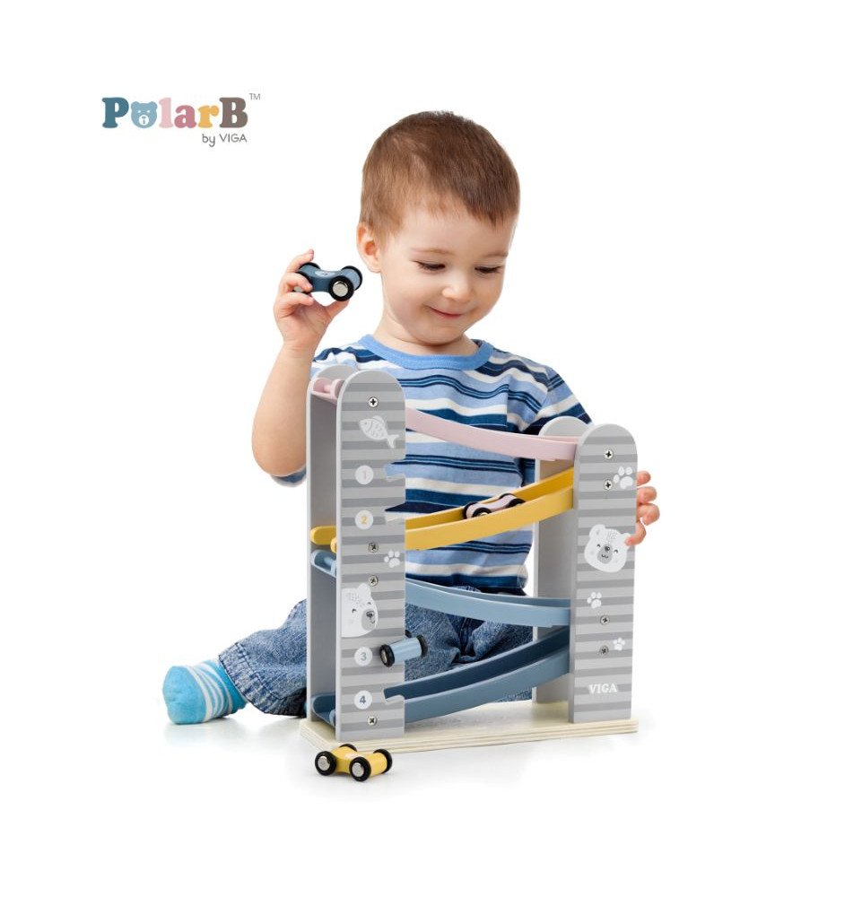 Žaislinių medinių mašinėlių trasa Viga