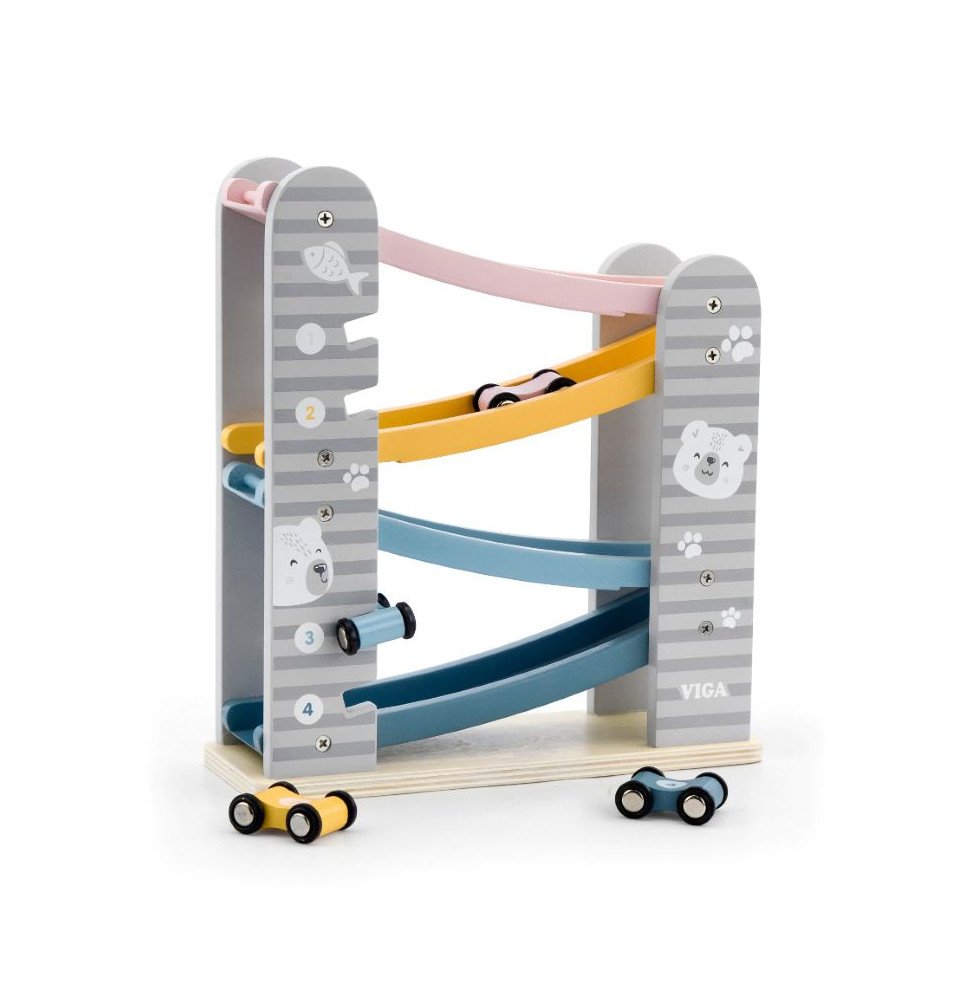 Žaislinių medinių mašinėlių trasa Viga