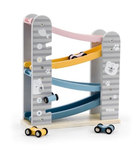 Žaislinių medinių mašinėlių trasa Viga