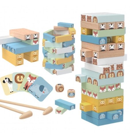 Arkadinis žaidimas DREBANTIS BOKŠTAS, gyvūnai, 82 vnt.