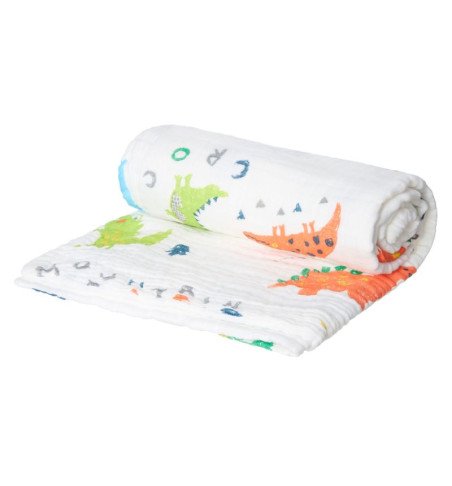 Muslino pledas „Dinozaurai“, 110×105 cm
