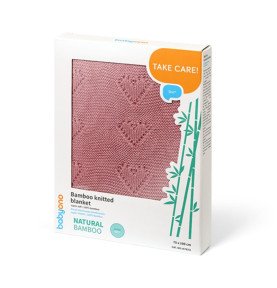 Bambukinis megztas pledas, rožinė