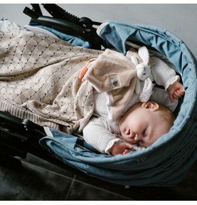 Bambukinis megztas pledas, 75×100 cm, smėlio