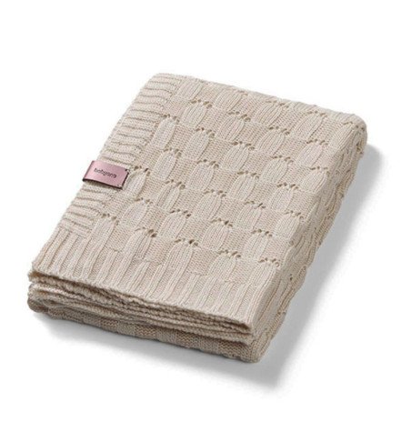 Bambukinis megztas pledas, 75×100 cm, smėlio