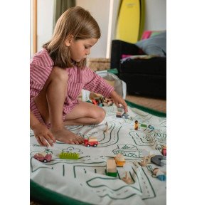 PLAY&GO SOO 2in1 krepšys ir žaidimų kilimėlis KELIŲ ŽEMĖLAPIS