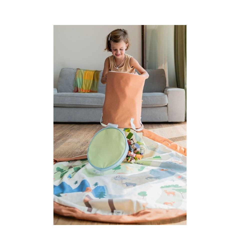 PLAY&GO SOO 2in1 krepšys ir žaidimų kilimėlis GYVŪNAI