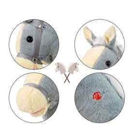 HOBBY žaislinis arkliukas ant koto, pilkas