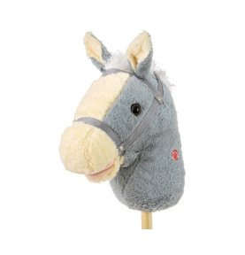 HOBBY žaislinis arkliukas ant koto, pilkas