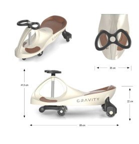 MILLY MALLY  gravitacinė mašinėlė Gravity, ruda