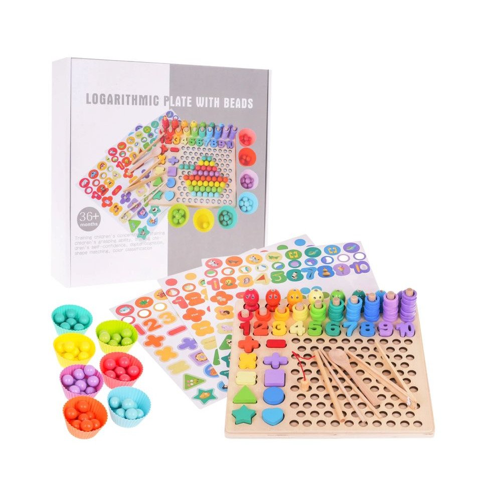 Medinis žaidimas mokytis pažinti formas, skaičius ir spalvas