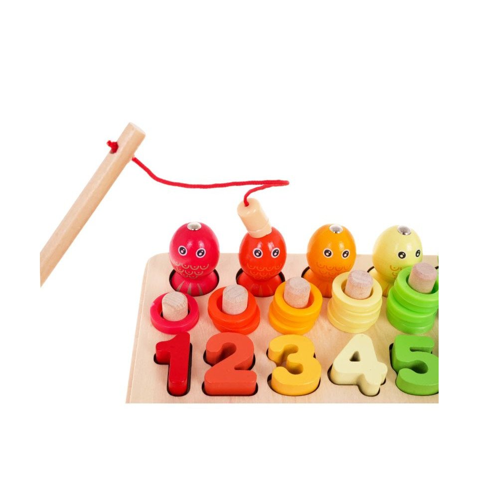 Medinis žaidimas mokytis pažinti formas, skaičius ir spalvas