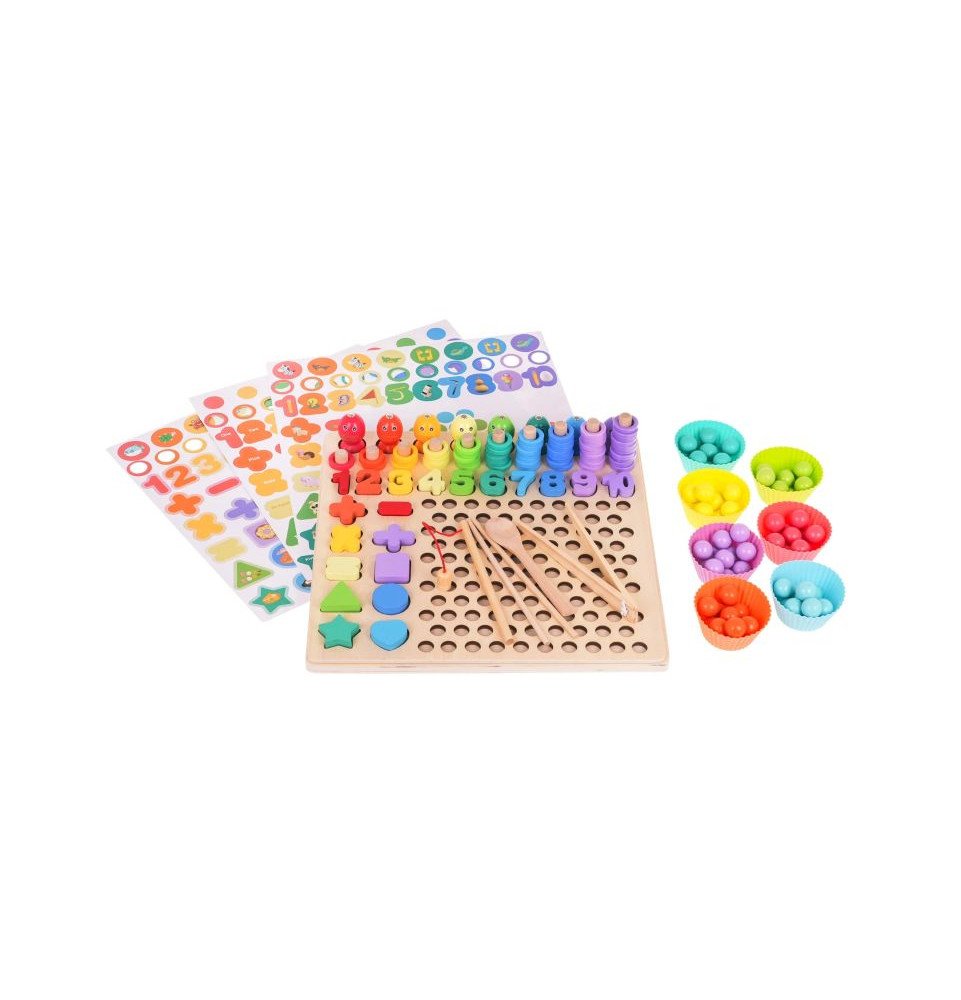 Medinis žaidimas mokytis pažinti formas, skaičius ir spalvas