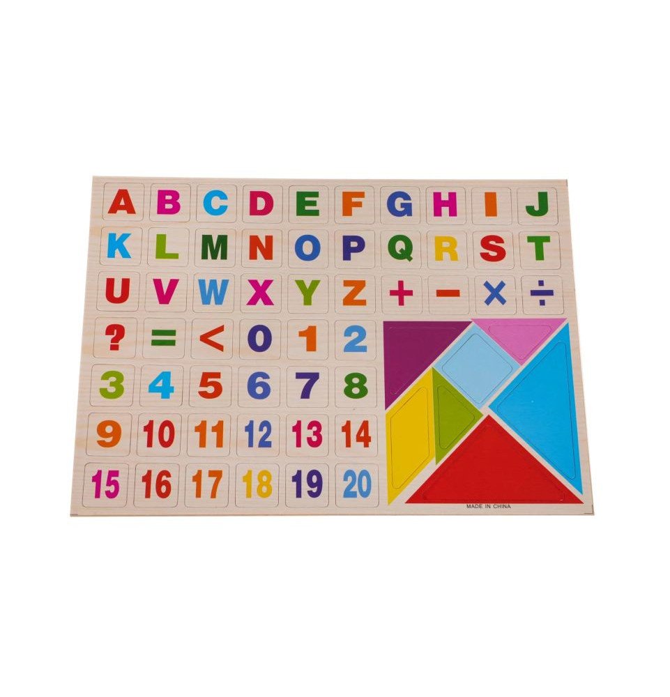 Dvipusė medinė edukacinė lenta su priedais