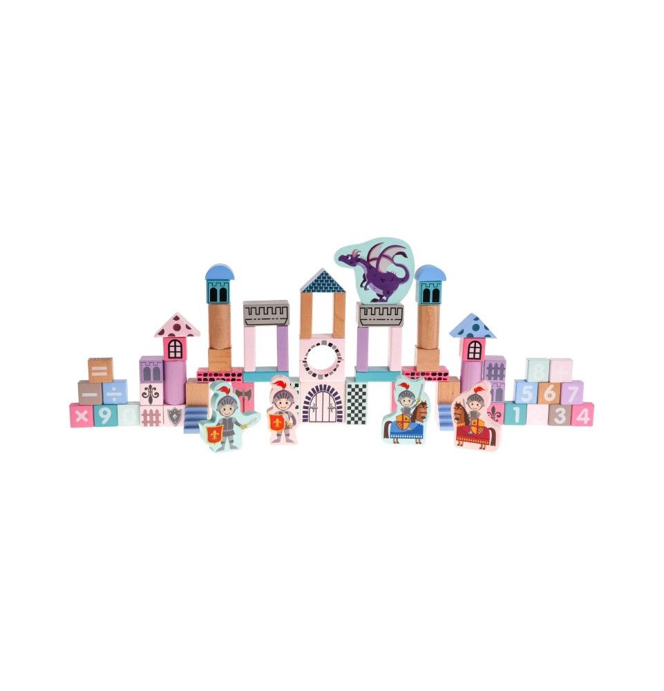 Medinis konstruktorius „Pilies Riteriai“ (66 vnt.) – su dėlione ir žaidimu