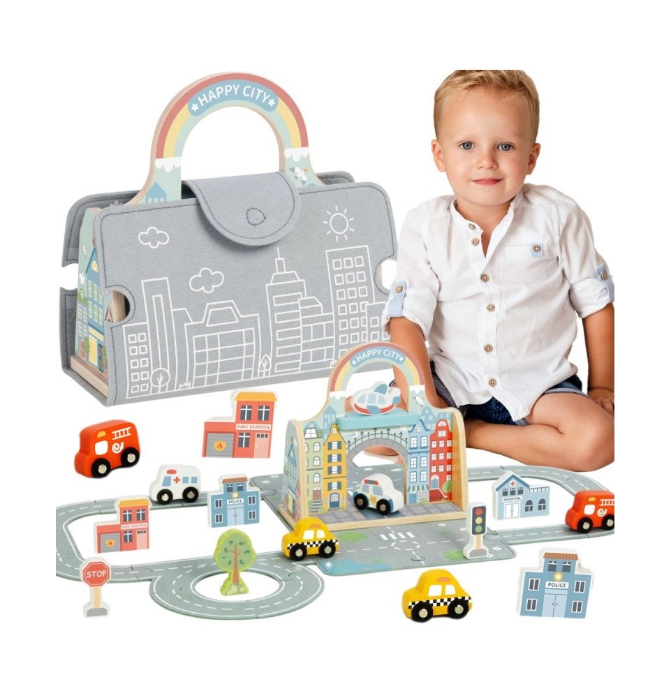 Nešiojamų automobiliukų rinkinys TOOKY TOY Set Mini City