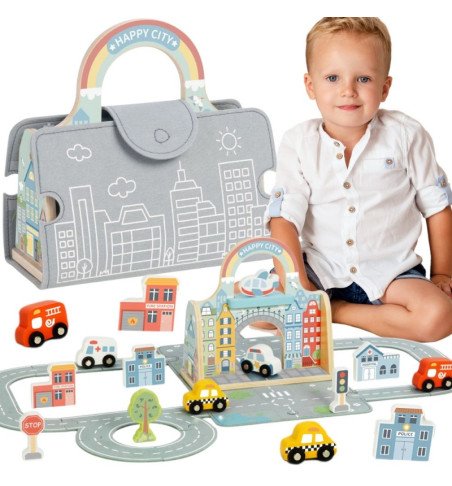 Nešiojamų automobiliukų rinkinys TOOKY TOY Set Mini City