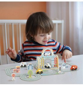 Nešiojamų automobiliukų rinkinys TOOKY TOY Set Mini City