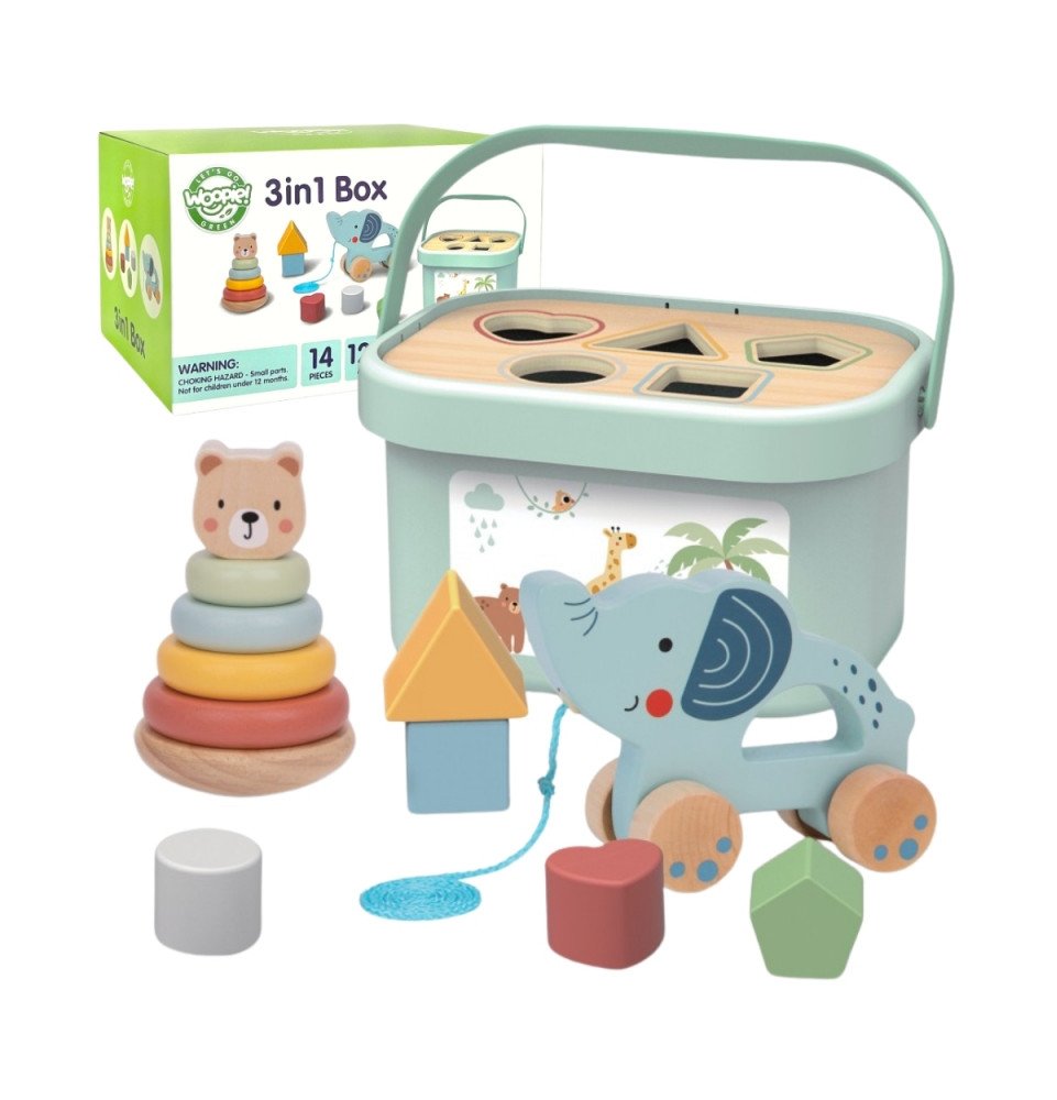 Edukacinis rinkinys WOOPIE GREEN Box 3in1