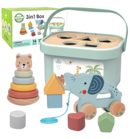Edukacinis rinkinys WOOPIE GREEN Box 3in1