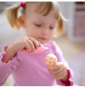 Medinis ledų kioskas su priedais