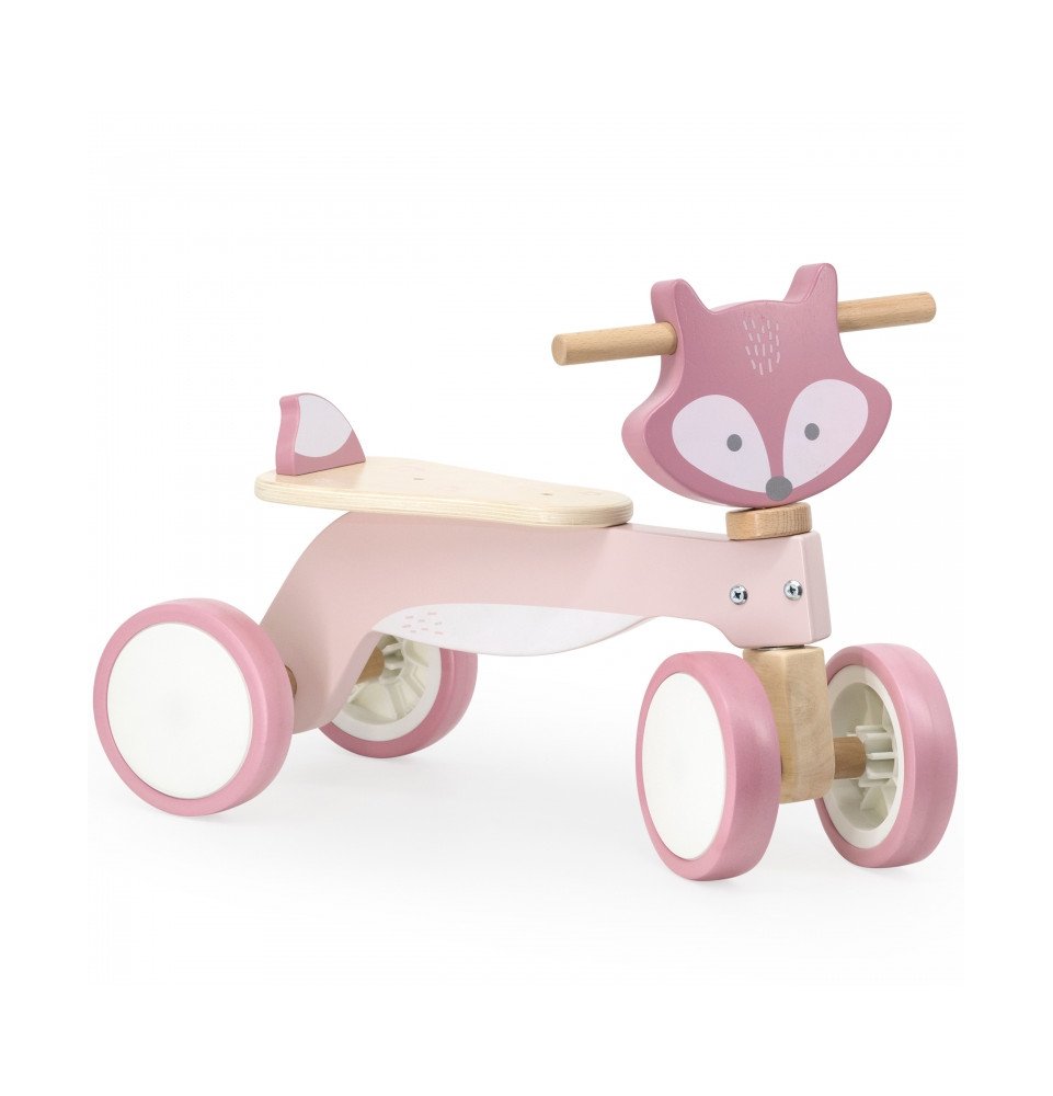 Medinis paspiriamas dviratukas LAPĖ, rožinis