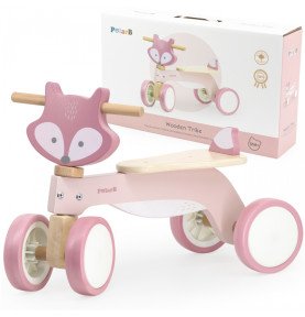 Medinis paspiriamas dviratukas LAPĖ, rožinis