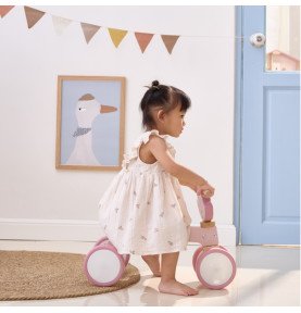 Medinis paspiriamas dviratukas LAPĖ, rožinis