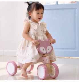 Medinis paspiriamas dviratukas LAPĖ, rožinis