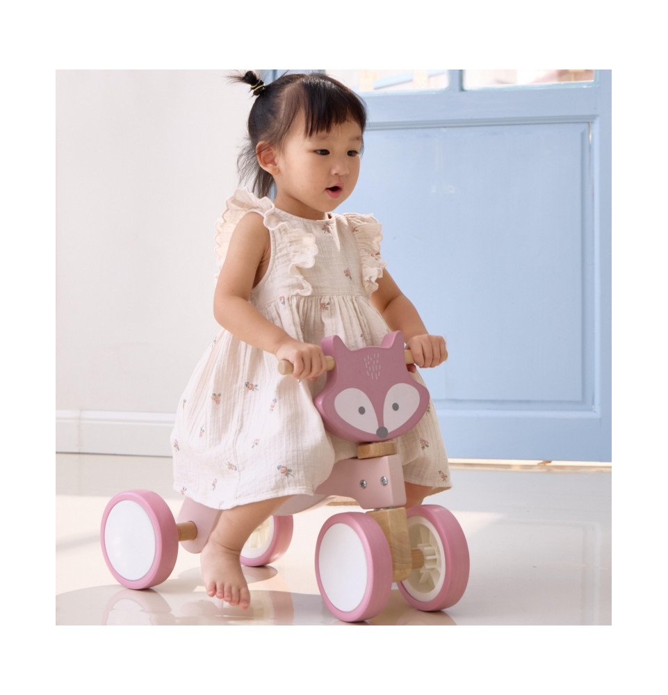 Medinis paspiriamas dviratukas LAPĖ, rožinis