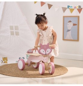 Medinis paspiriamas dviratukas LAPĖ, rožinis