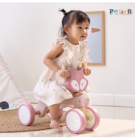 Medinis paspiriamas dviratukas LAPĖ, rožinis