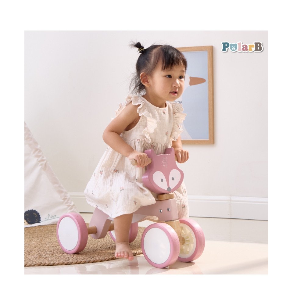 Medinis paspiriamas dviratukas LAPĖ, rožinis