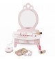 Medinis staliukas mergaitėms su veidrodžiu, tiesintuvu ir priedais