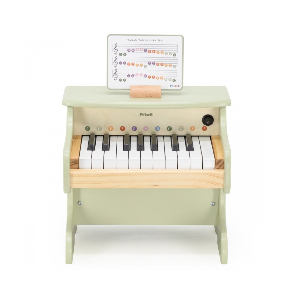 Viga medinis pianinas, žalias