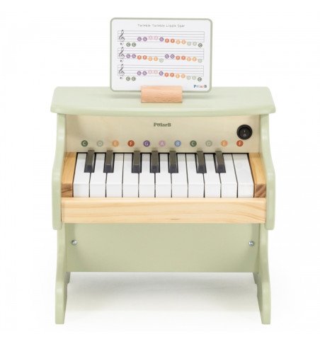 Viga medinis pianinas, žalias