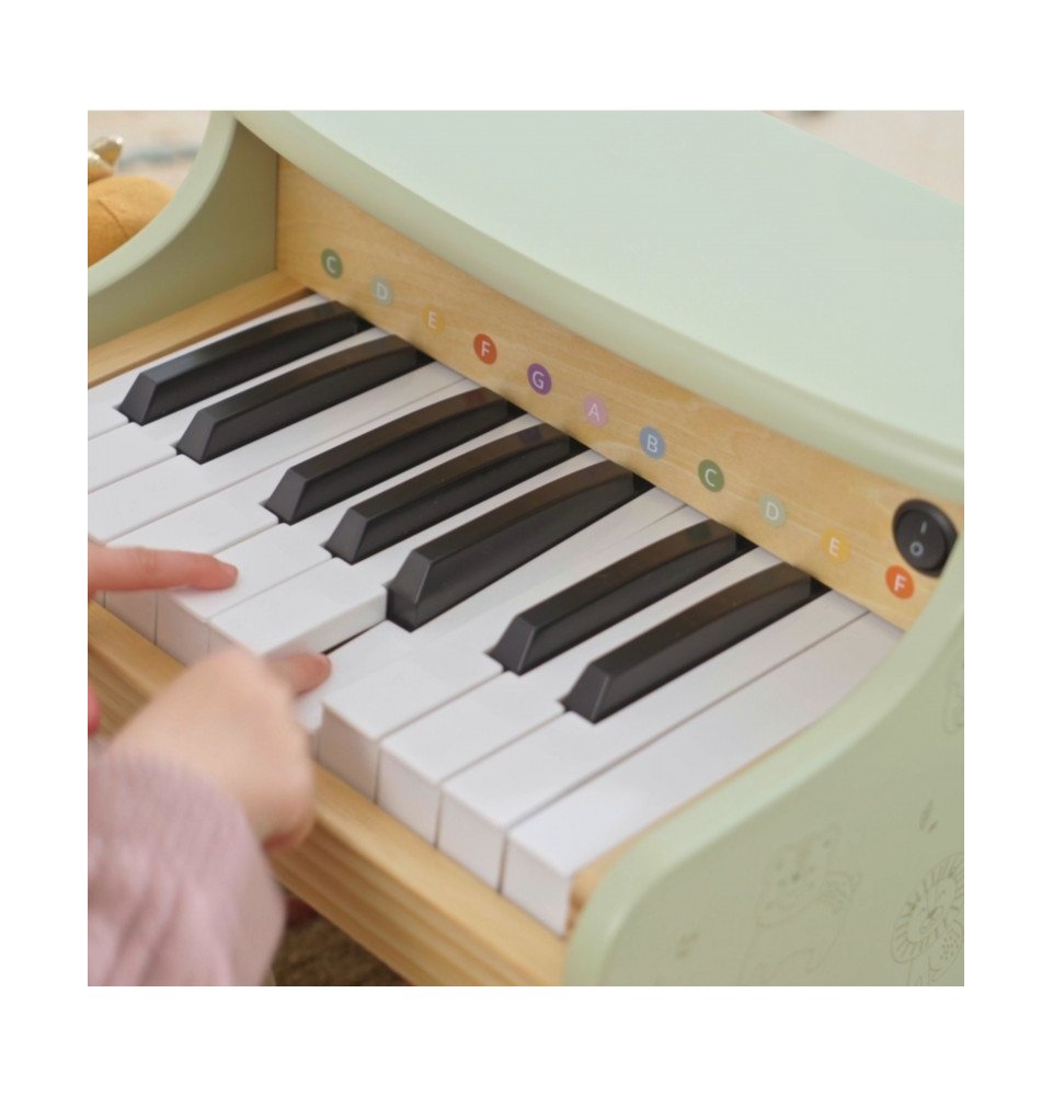 Viga medinis pianinas, žalias